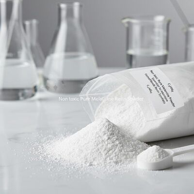 No tóxico Melamina pura en polvo Fórmula molecular C3H6N6 Materia prima esencial para la síntesis de resina de formaldehído de melamina