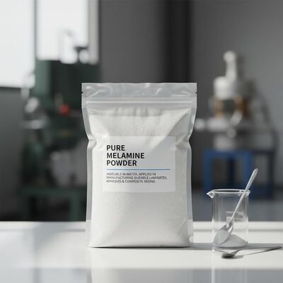 Polvo Puro de Melamina Insoluble en Agua Aplicado en la Fabricación de Laminados Duraderos, Adhesivos y Resinas Compuestas