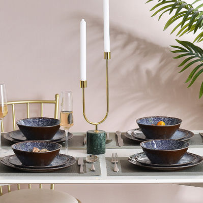 12 Pieces Party Melamina de la vajilla conjunto Resistencia al calor