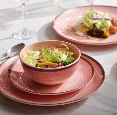 12 piezas de plato y cuenco de melamina para 4 personas.