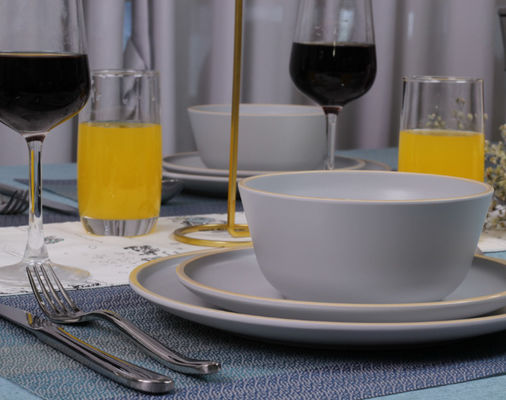 Acampada Placas y cuencos de melamina para la cena 12 piezas