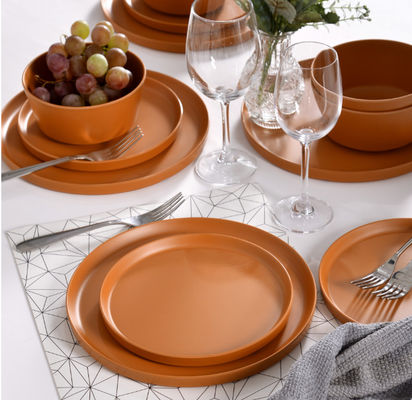 12pcs placas de melamina cuencos durable lavavajillas seguro libre de BPA