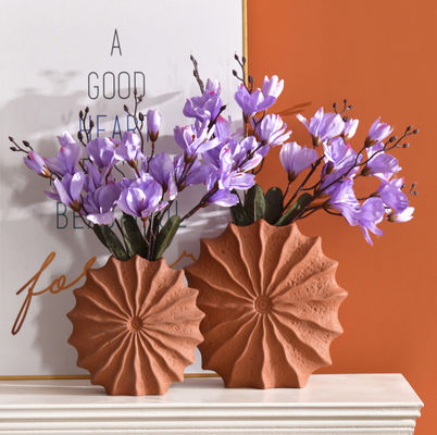 Vaso de cerámica para decoración del hogar Conjunto de 2, Vaso de terracota, Vaso de flores, Vaso de flores secas, Vaso de flores de corte, Decoración de otoño