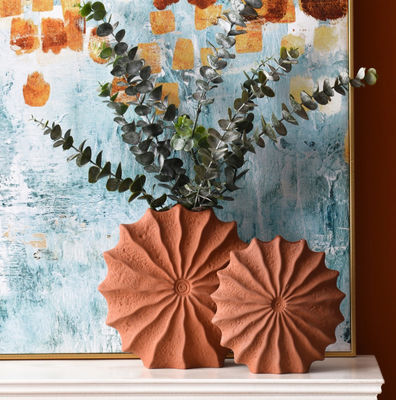 Vaso de cerámica para decoración del hogar Conjunto de 2, Vaso de terracota, Vaso de flores, Vaso de flores secas, Vaso de flores de corte, Decoración de otoño