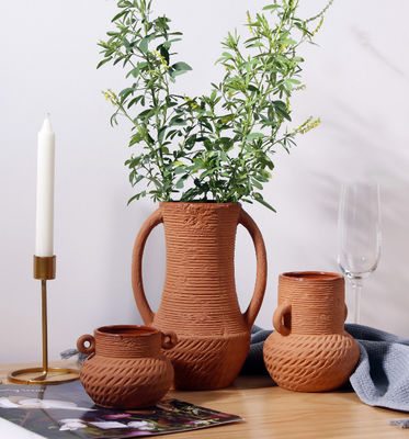 Vaso de suelo alto de cerámica de boca ancha Regalo de Acción de Gracias