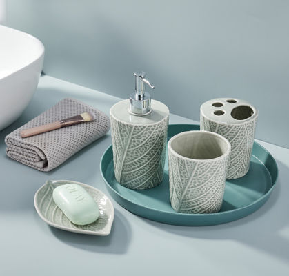 Portadores de cepillo de dientes, conjunto de accesorios de baño de cerámica, regalo del Día de Acción de Gracias, decoración del baño, baño de jabón, mano P