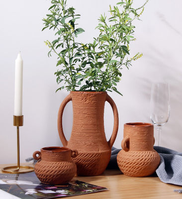 Decoración de la granja con jarrón de cerámica nórdica resistente a las manchas