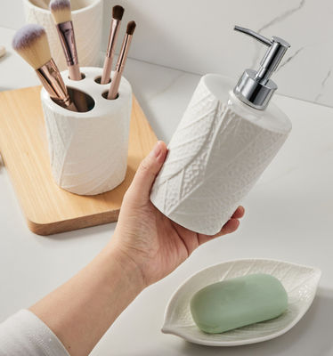 4 piezas de soporte de cepillo de dientes de cerámica blanca libre de plomo