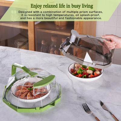 Fine Nice Microondas Splatter cubierta de alimentos cocina aparatos de 10 pulgadas con mango