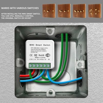 Smart Home Panel de interruptor de luz esencial de madera sólida Comando de voz WiFi