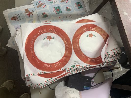 Papel de melamina decal personalizado para vajilla de diferentes formas