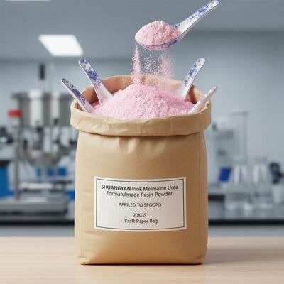 SHUANGYAN Melamina rosa en polvo de resina de formaldehído de urea aplicada en cucharas 20 kg/bolsa de papel kraft