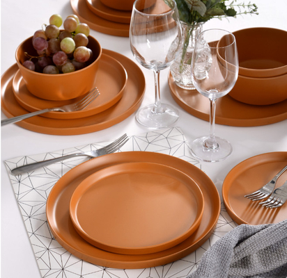 12pcs placas de melamina cuencos durable lavavajillas seguro libre de BPA