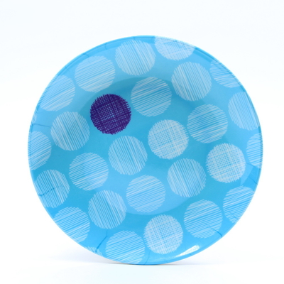 Placa de mesa de melamina azul brillante redonda Alta durabilidad para restaurante