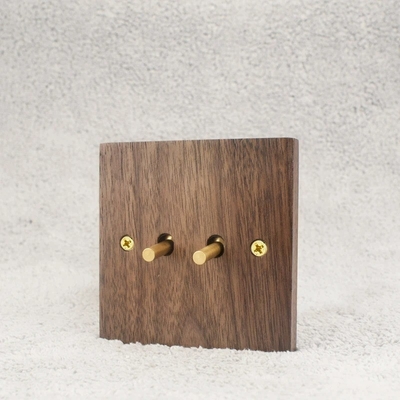 Smart Home Panel de interruptor de luz esencial de madera sólida Comando de voz WiFi