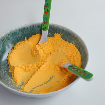 Polvo de resina de melamina y formaldehído GUFAITH Amarillo de grado alimenticio para la fabricación de platos, tazas, bandejas, cuencos y cucharas para uso doméstico, hotelero y de picnic